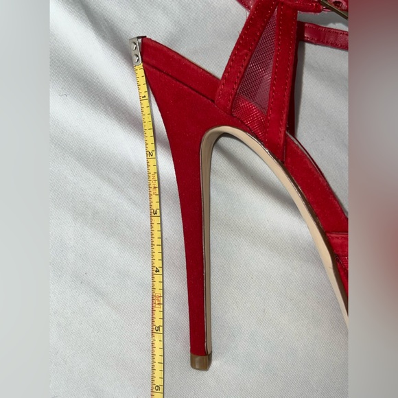 Aldo red suede platform high heels NIB - Picture 7 of 8